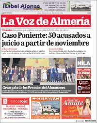 Portada de La Voz de Almería (Espa&ntilde;a)