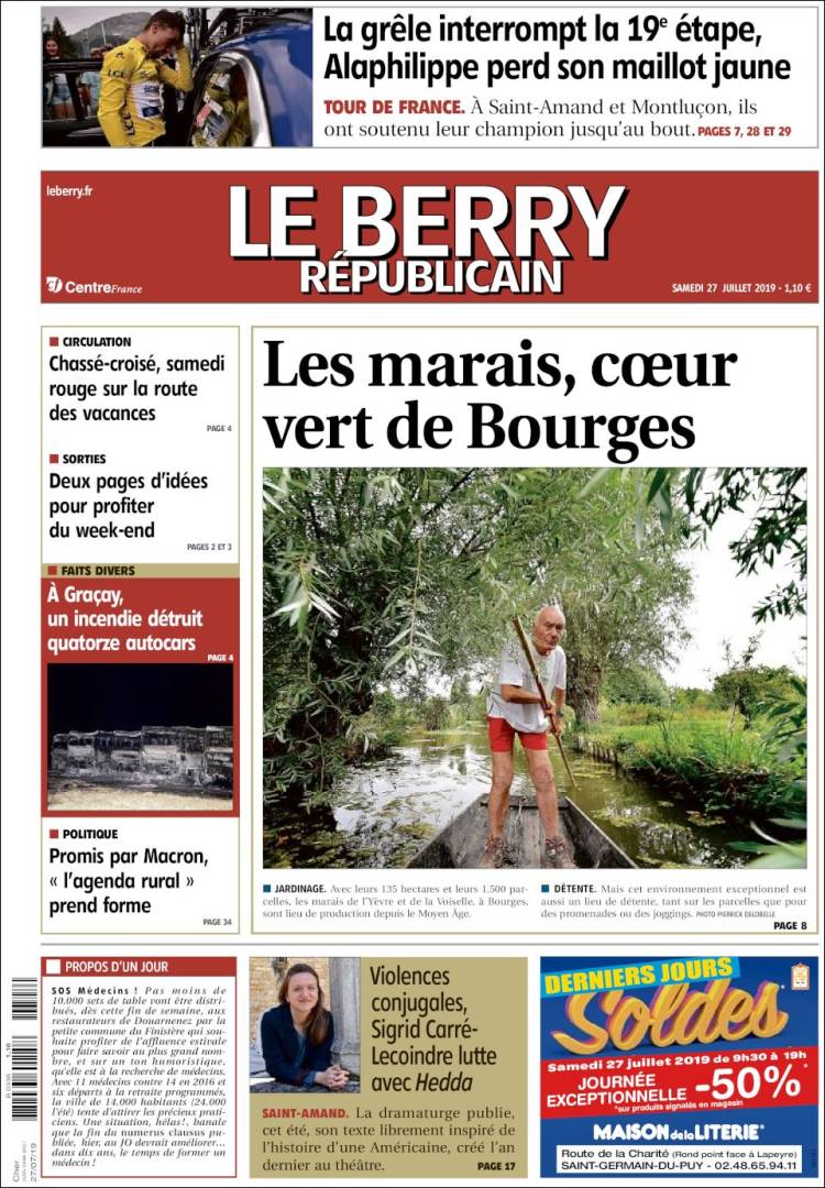 Portada de Berry Republicain (Francia)