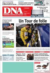 Portada de Les Dernières Nouvelles d'Alsace (Francia)