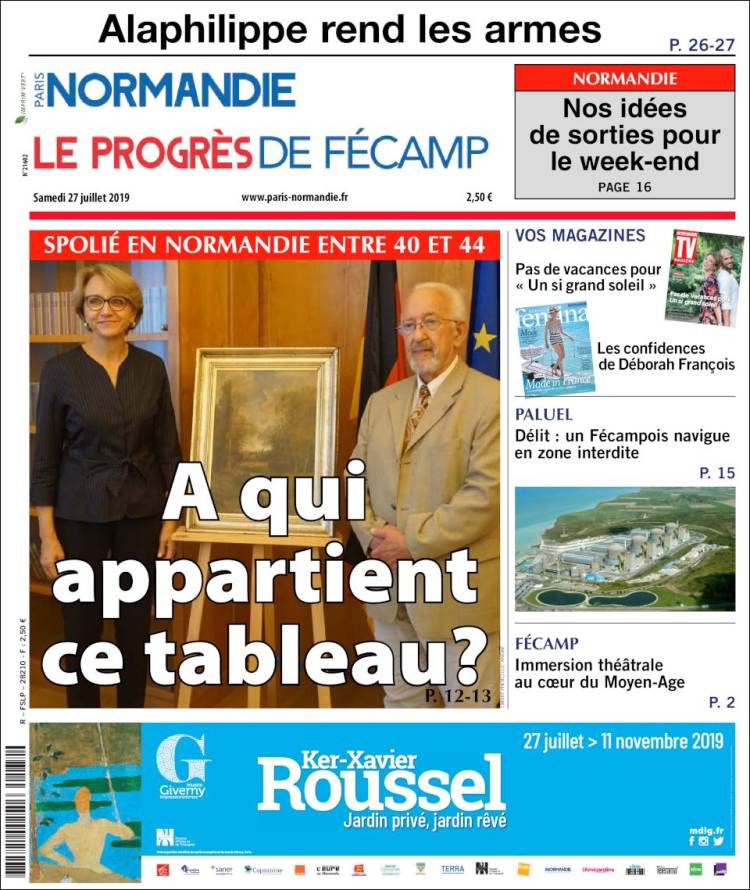 Portada de Progres de Fecamp (Francia)