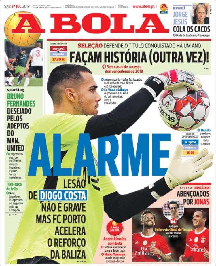 Portada de A Bola (Portugal)