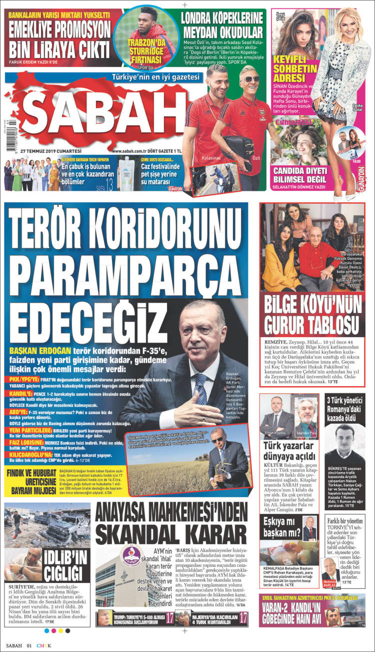 Portada de Sabah (Turquie)