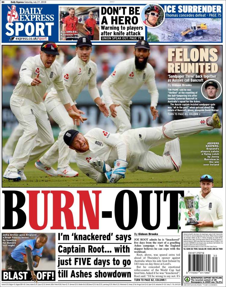 Portada de Express Sport (Reino Unido)