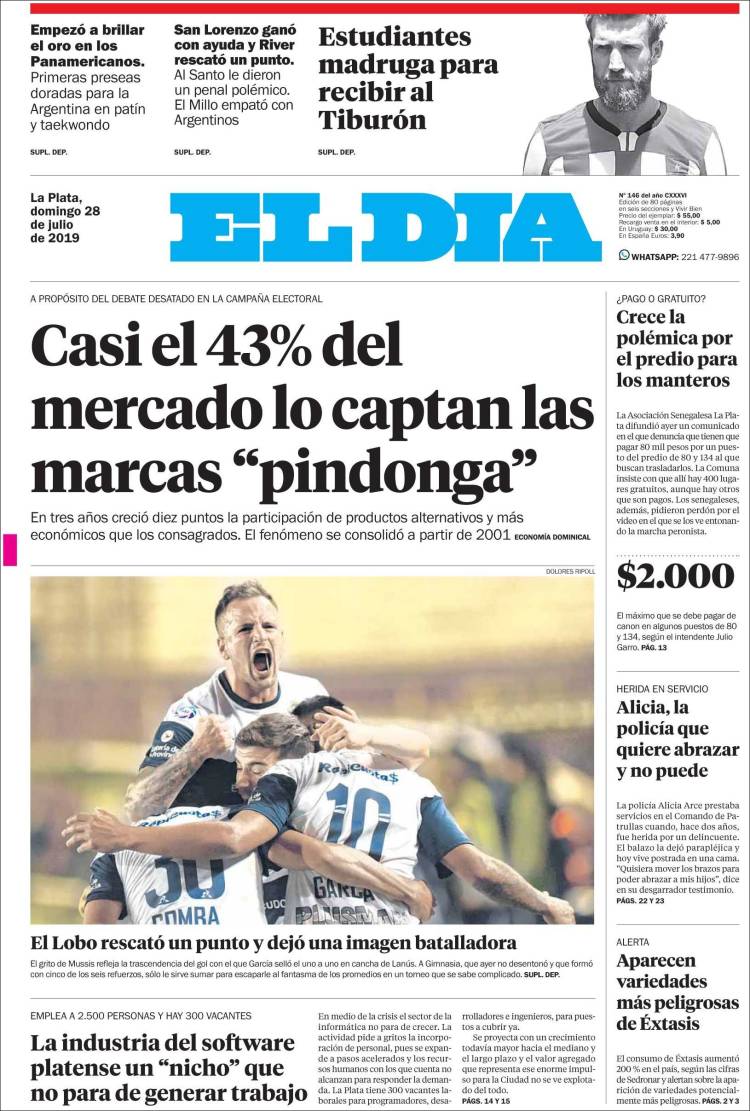 Portada de El Día de la Plata (Argentine)
