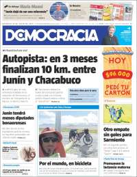 Portada de Diario Democracia (Argentine)