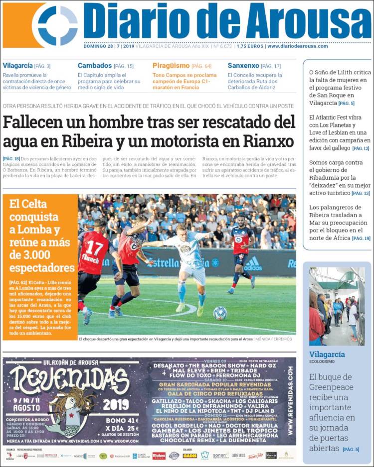 Portada de Diario de Arousa (Espagne)