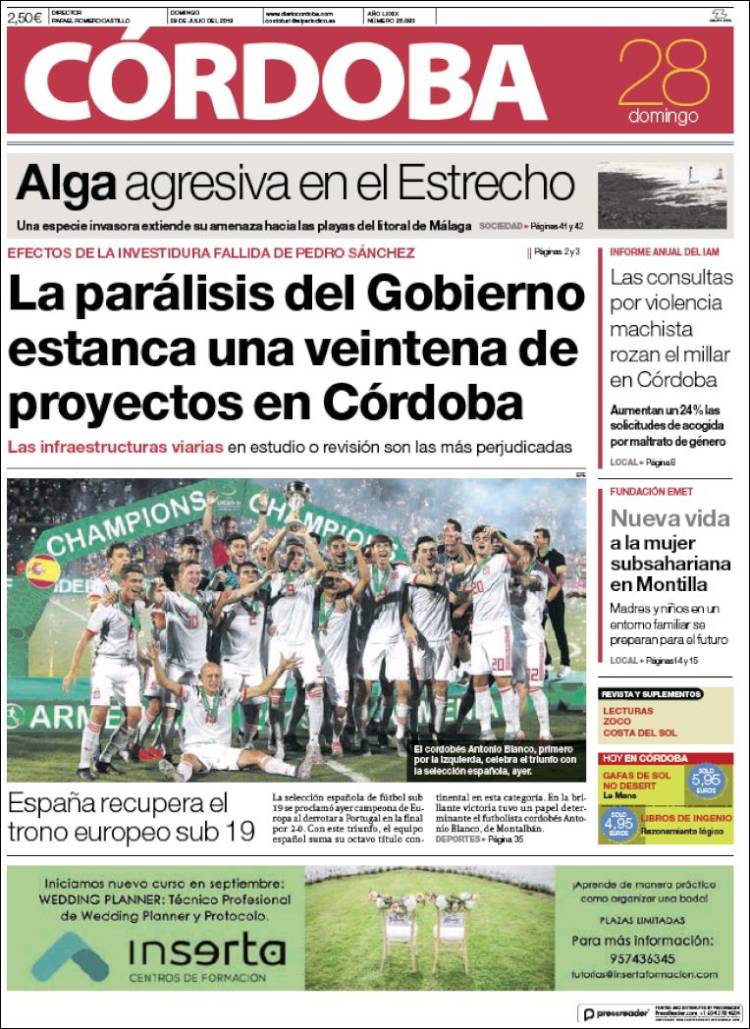 Portada de Diario de Córdoba (Espagne)