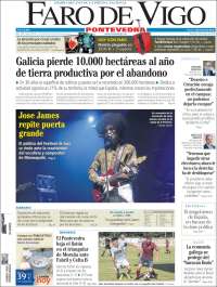 Portada de El Faro de Vigo - Pontevedra (Espagne)