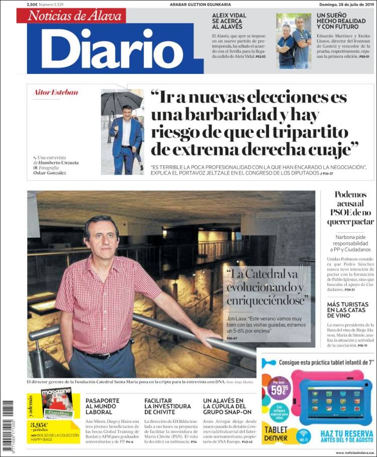 Portada de Noticias de Álava (Espagne)