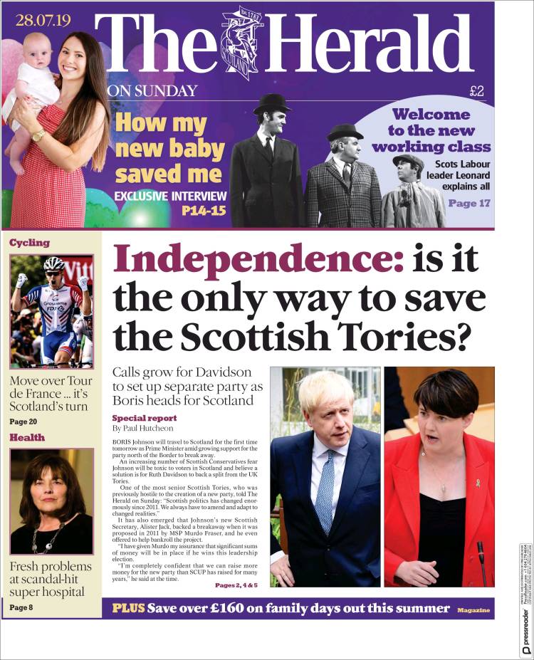 Portada de The Herald (Royaume-Uni)