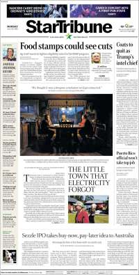 Portada de Star Tribune (USA)