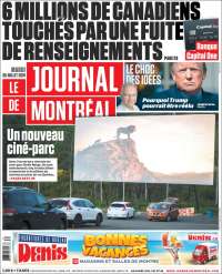 Portada de Le Journal de Montréal (Canada)