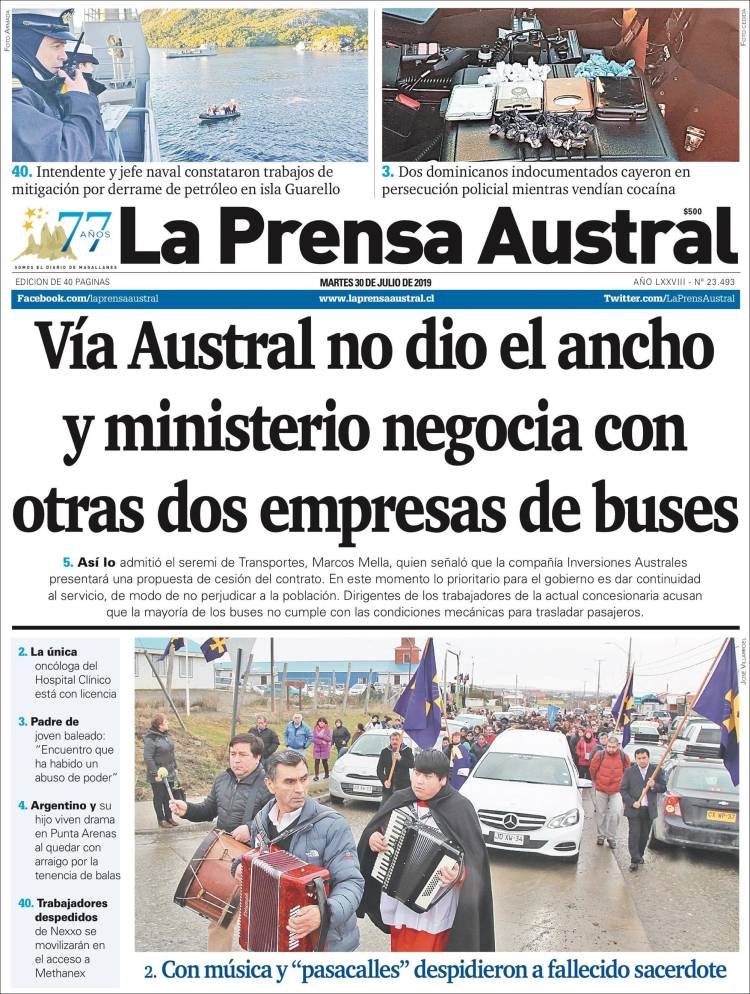 Portada de El Magallanes (Chile)