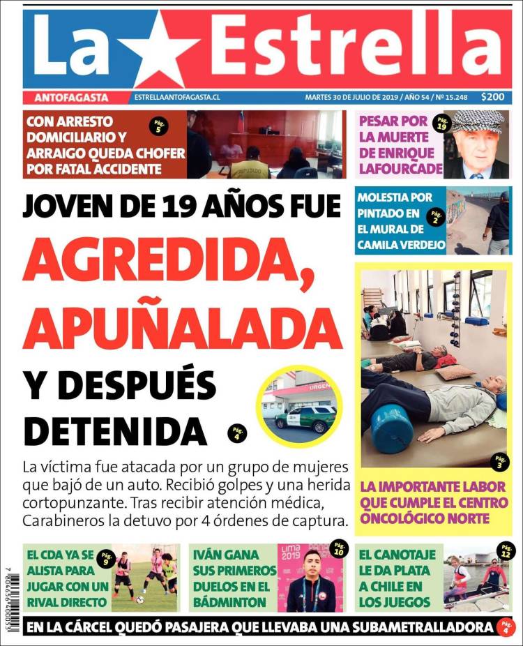 Portada de La Estrella del Norte (Chile)