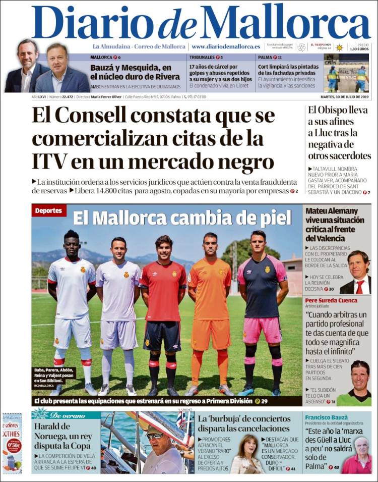 Portada de Diario de Mallorca (Spain)