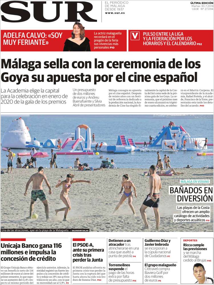 Portada de Diario el Sur (Spain)