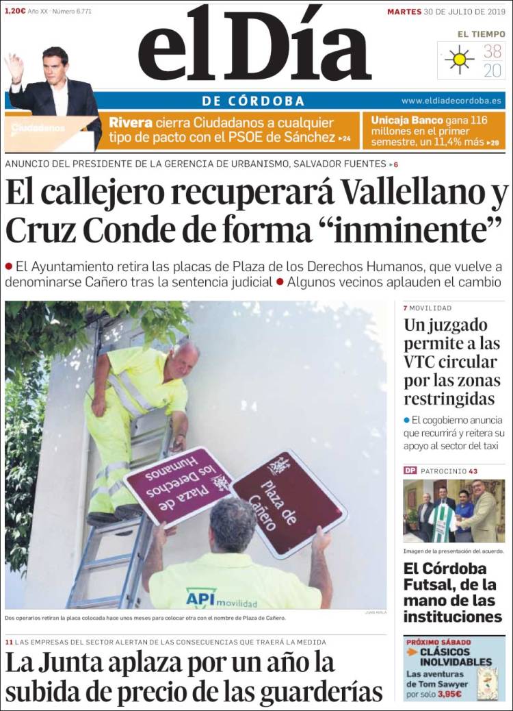 Portada de El Día de Córdoba (Spain)
