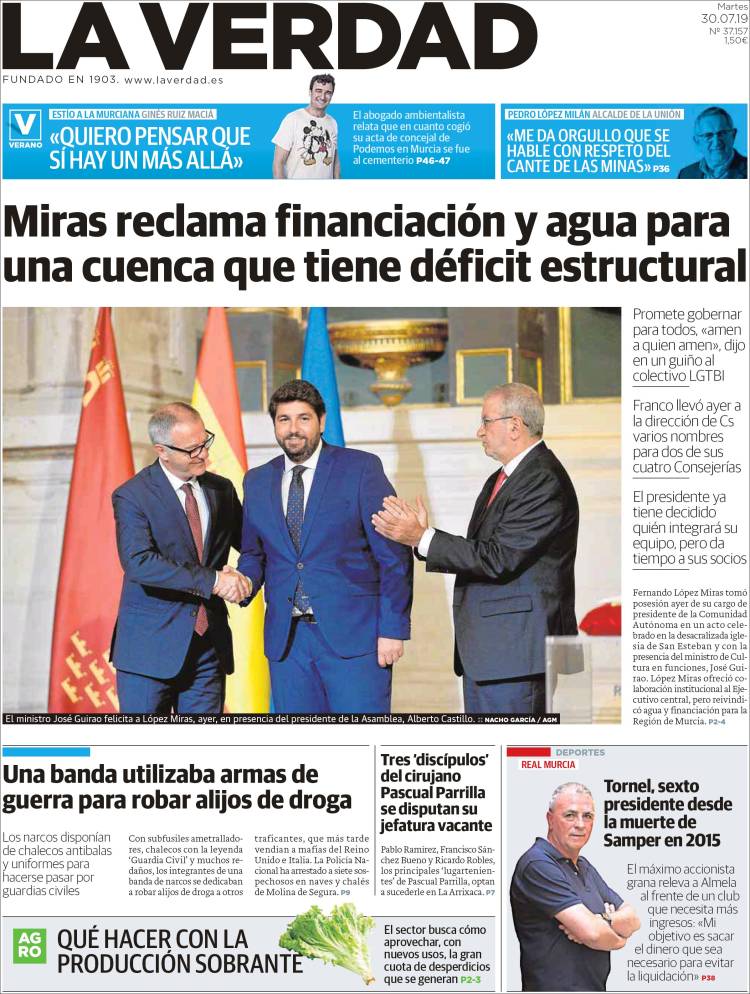 Portada de La Verdad de Murcia (Spain)