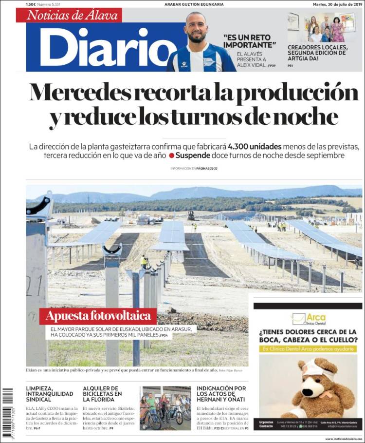 Portada de Noticias de Álava (Spain)