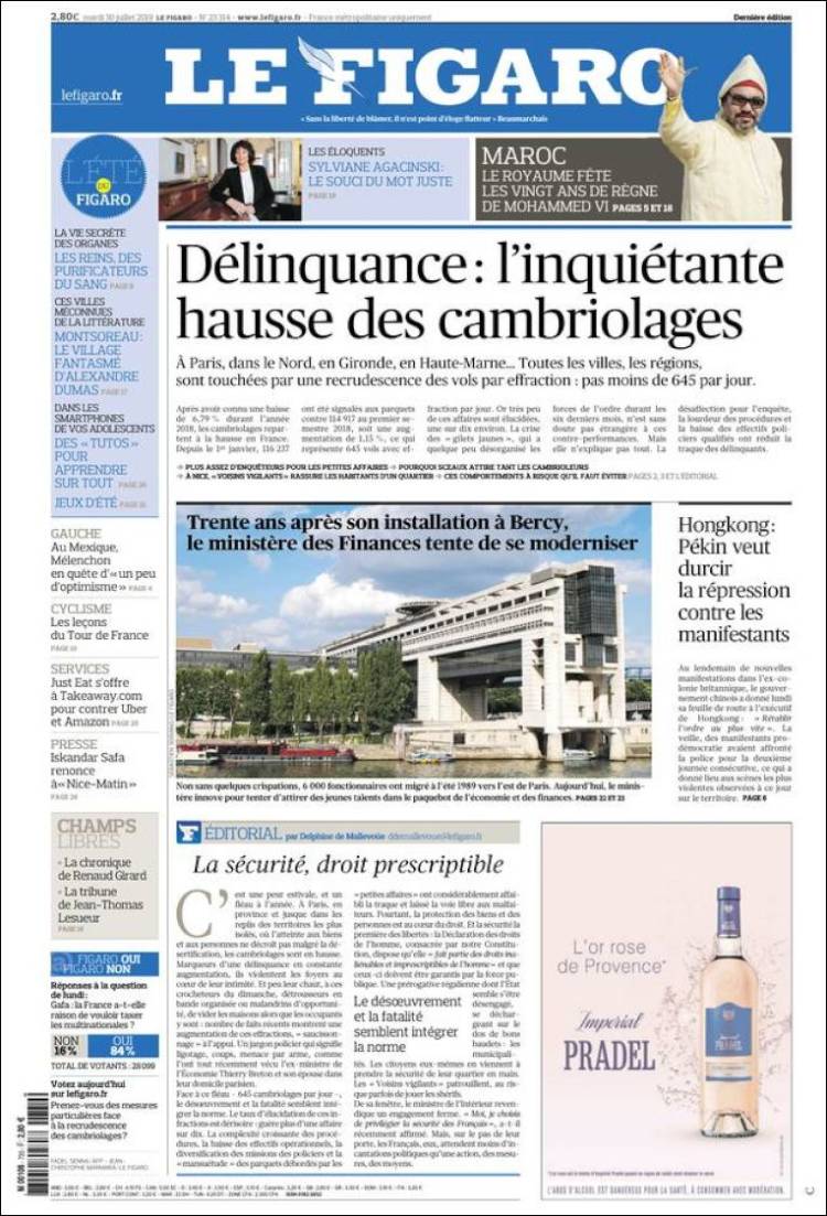 Portada de Le Figaro (France)