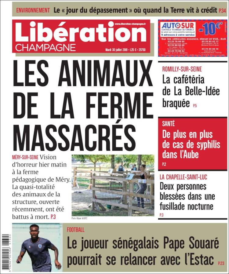 Portada de Libération Champagne (France)