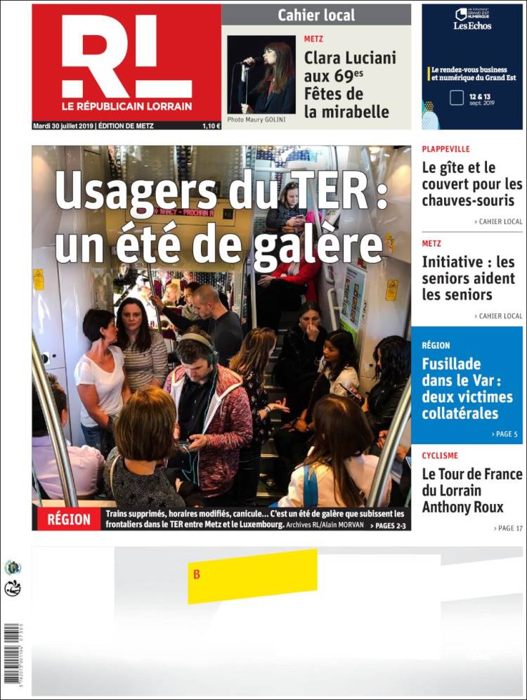 Portada de Le Republicain Lorrain (France)