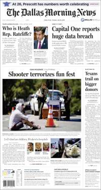 Portada de Dallas Morning News (États-Unis)