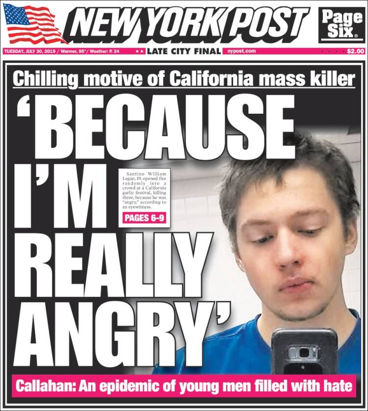 Portada de New York Post (États-Unis)