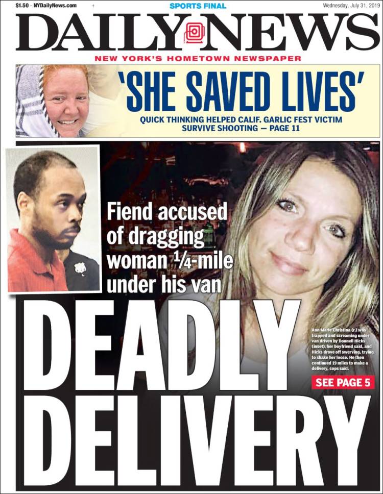 Portada de Daily News - New York (USA)