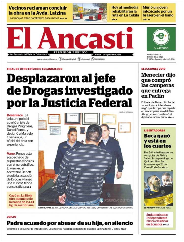 Portada de El Ancasti (Argentina)