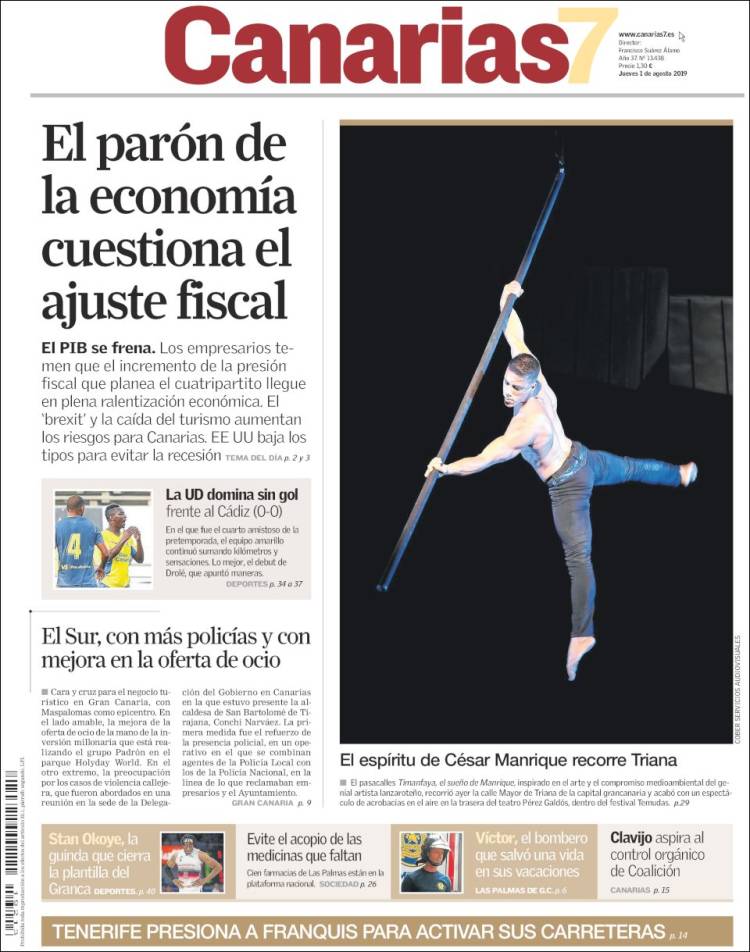 Portada de Canarias 7 (Espa&ntilde;a)