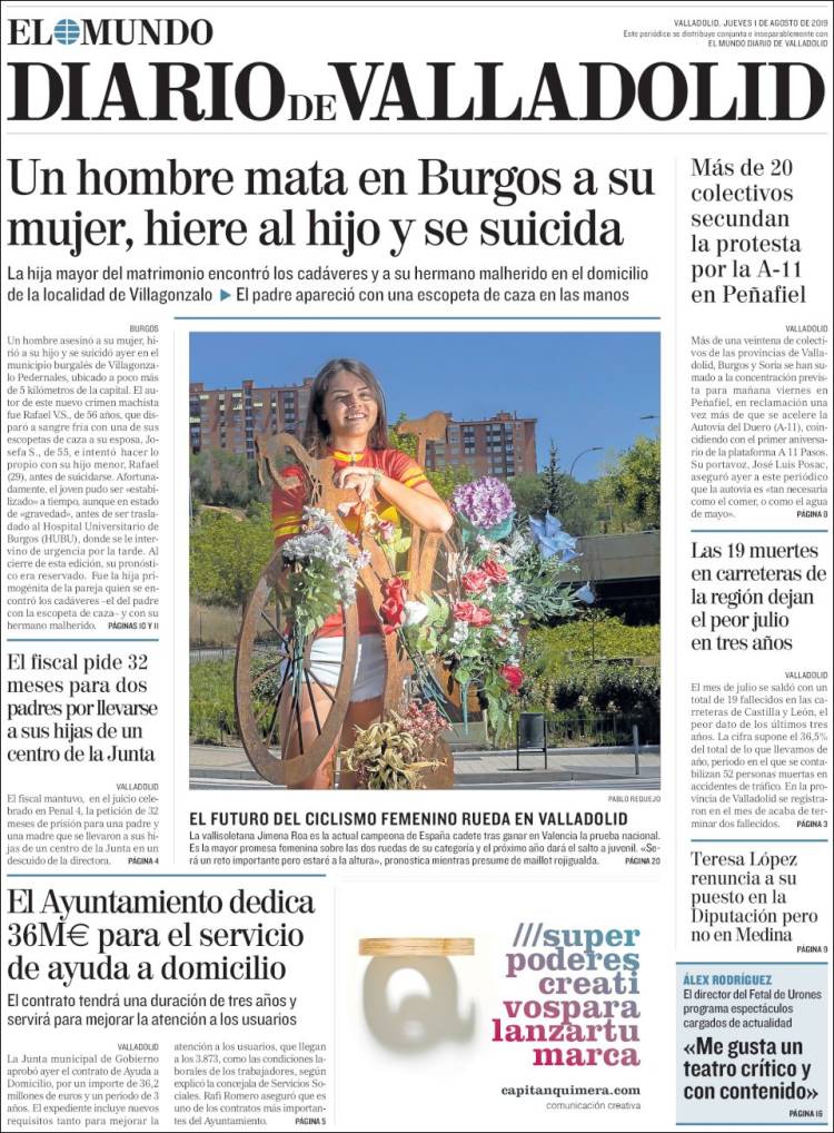 Portada de Diario de Valladolid (Espa&ntilde;a)