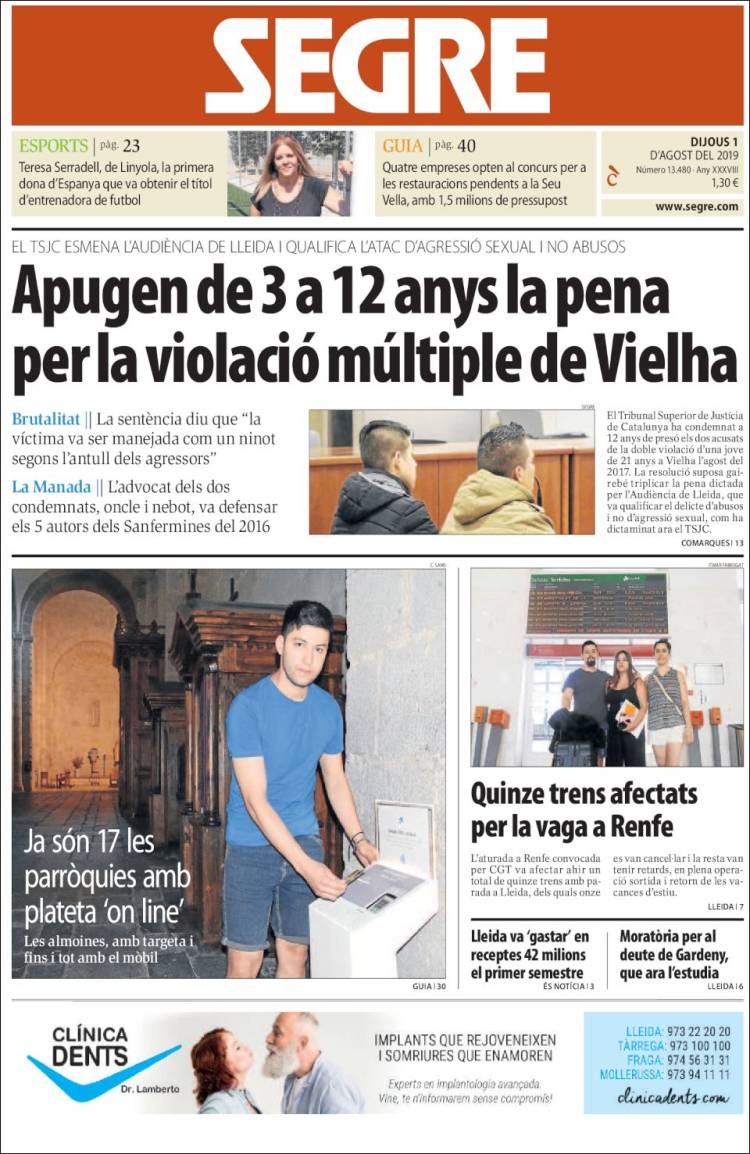 Portada de Segre (Espa&ntilde;a)