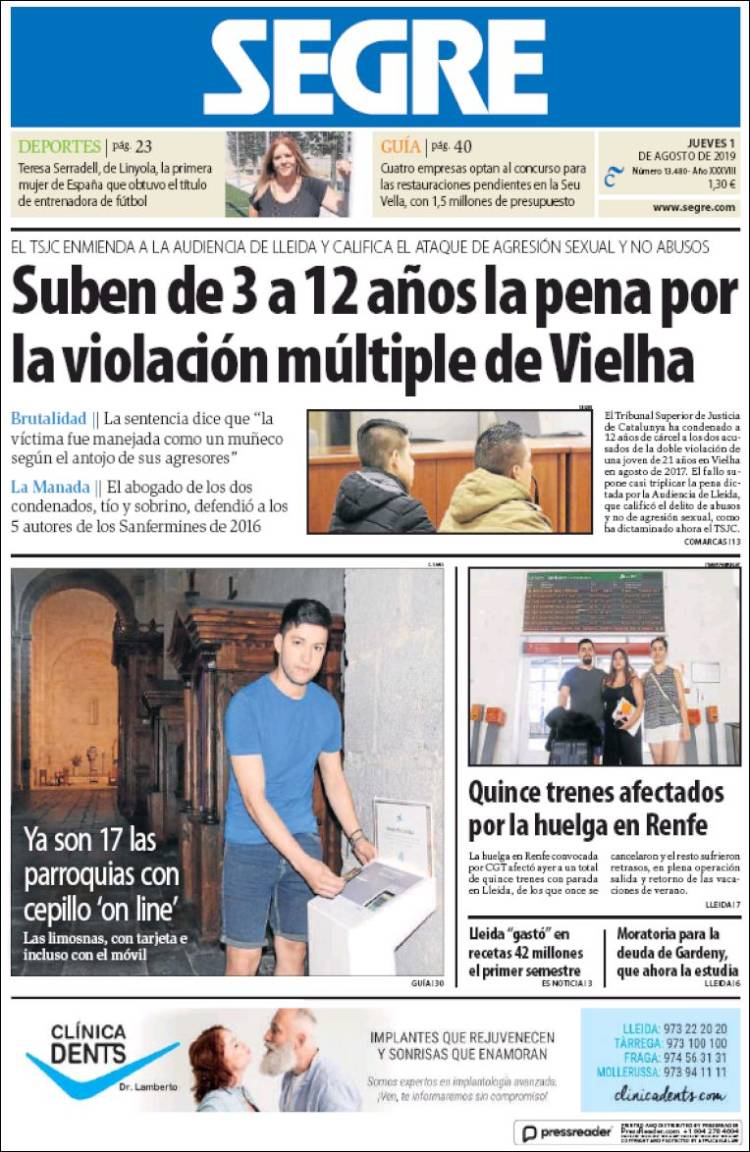 Portada de Segre  (Espa&ntilde;a)