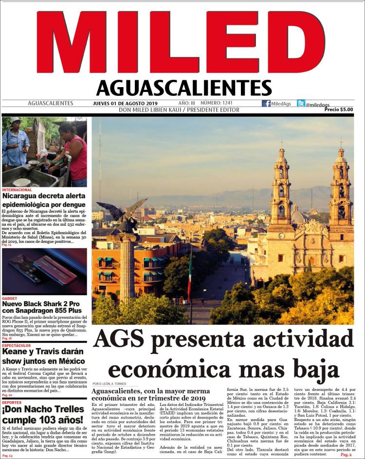 Portada de Miled - Aguascalientes (México)