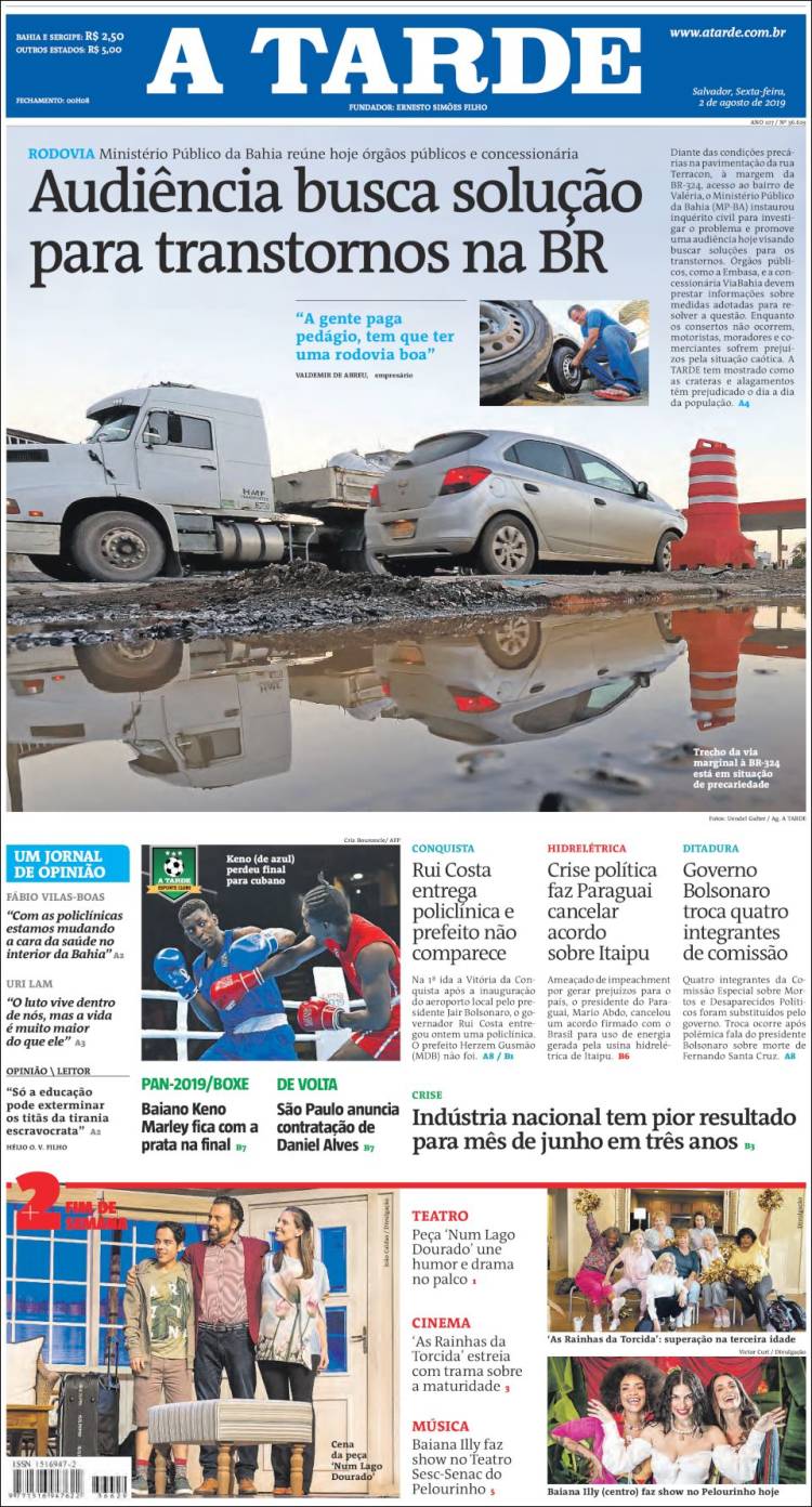 Portada de Diário A Tarde (Brasil)