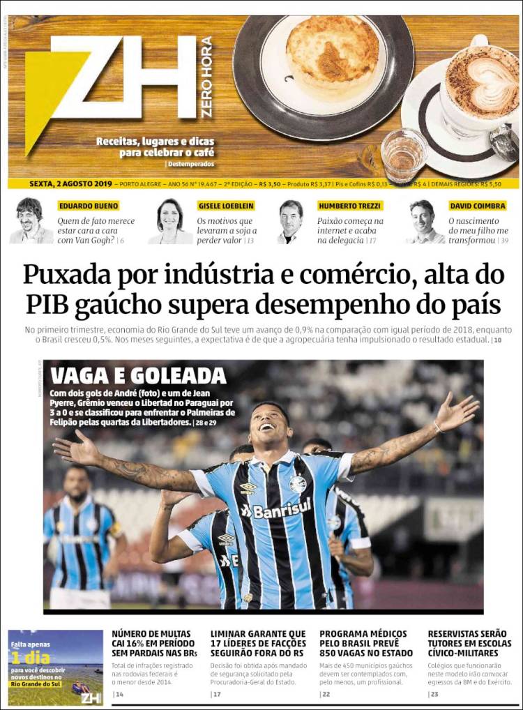 Portada de Zero Hora (Brasil)