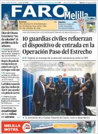 Portada de El Faro de Melilla (España)