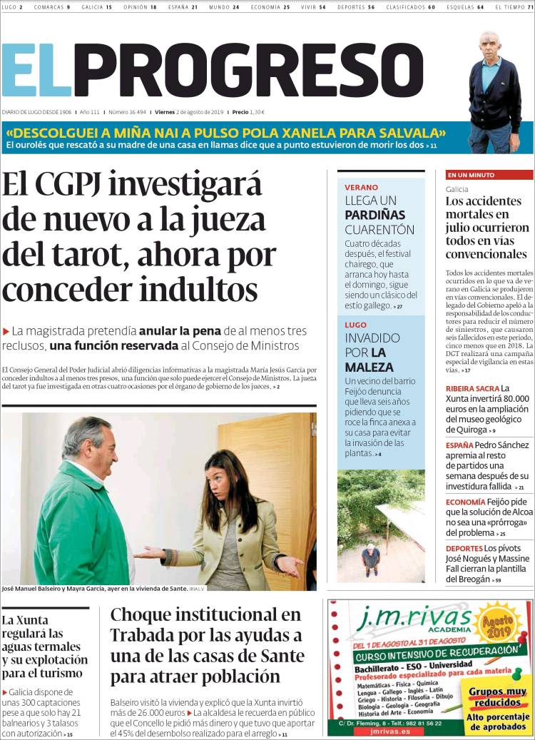 Portada de El Progreso (España)