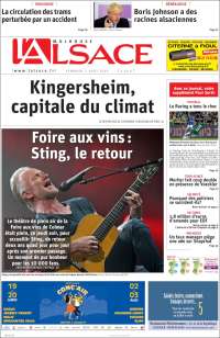 Portada de Journal L'Alsace (Francia)