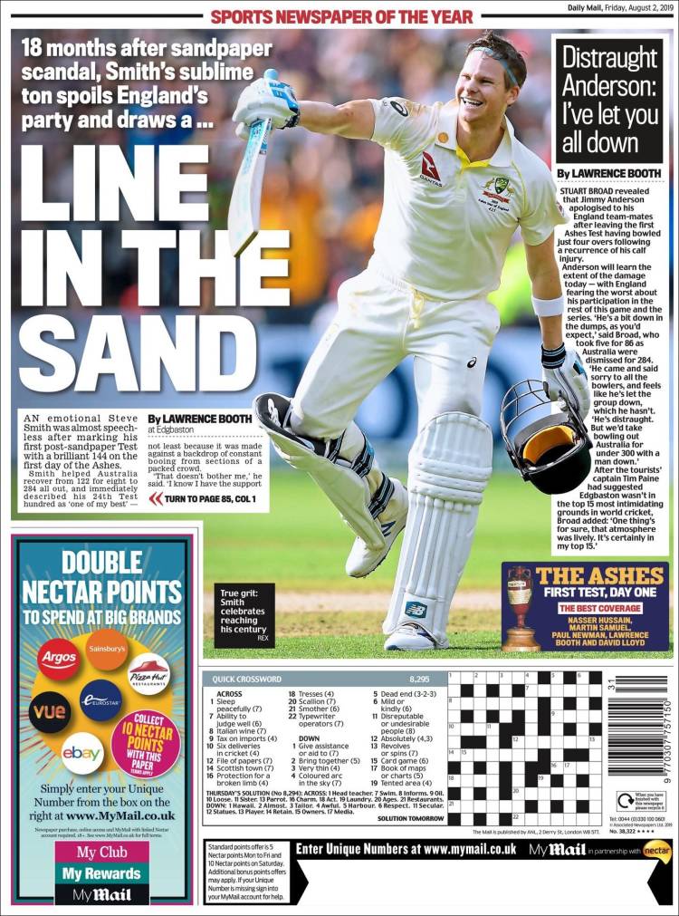 Portada de Daily Mail Sport (Reino Unido)