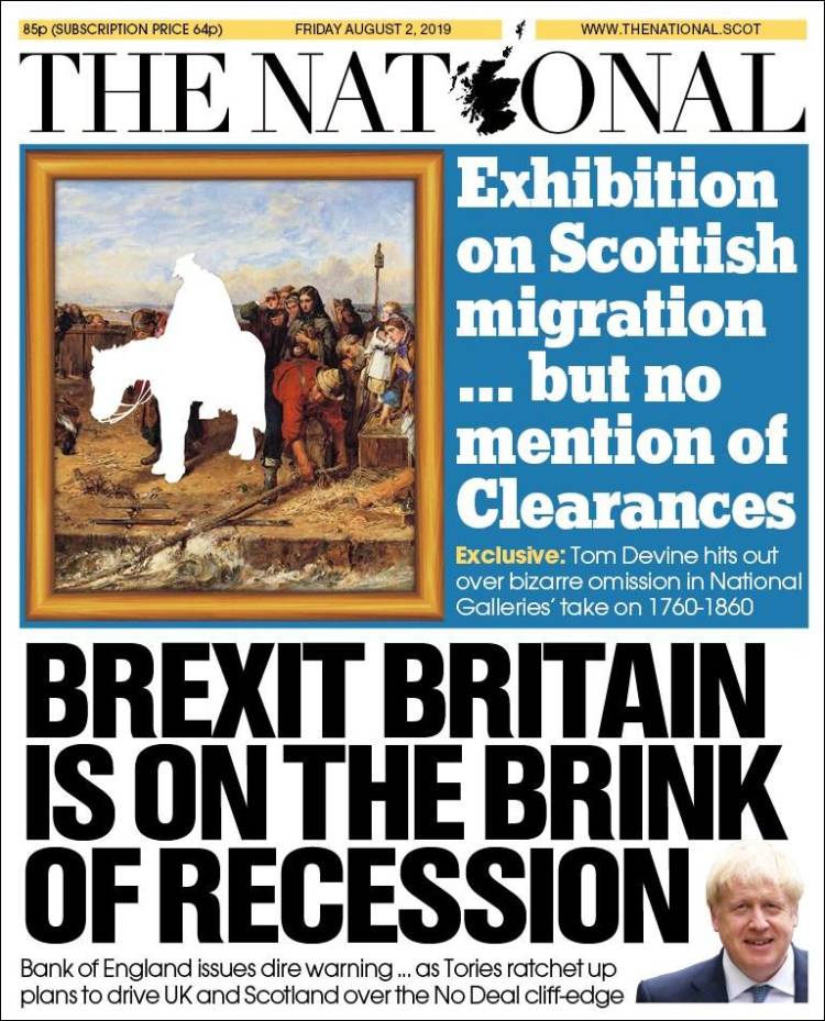 Portada de The National (Reino Unido)