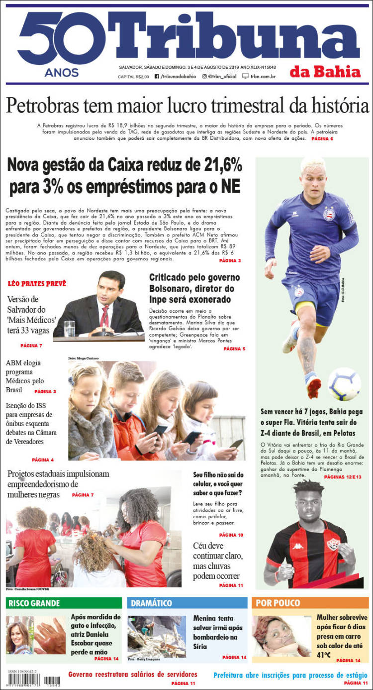 Portada de Tribuna da Bahia (Brasil)