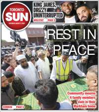 Portada de The Toronto Sun (Canadá)