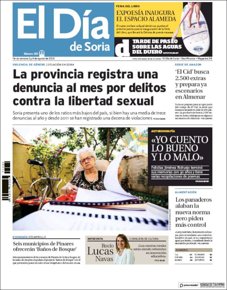 Portada de El Día de Soria (España)