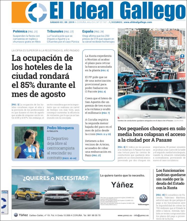 Portada de El Ideal Gallego (España)