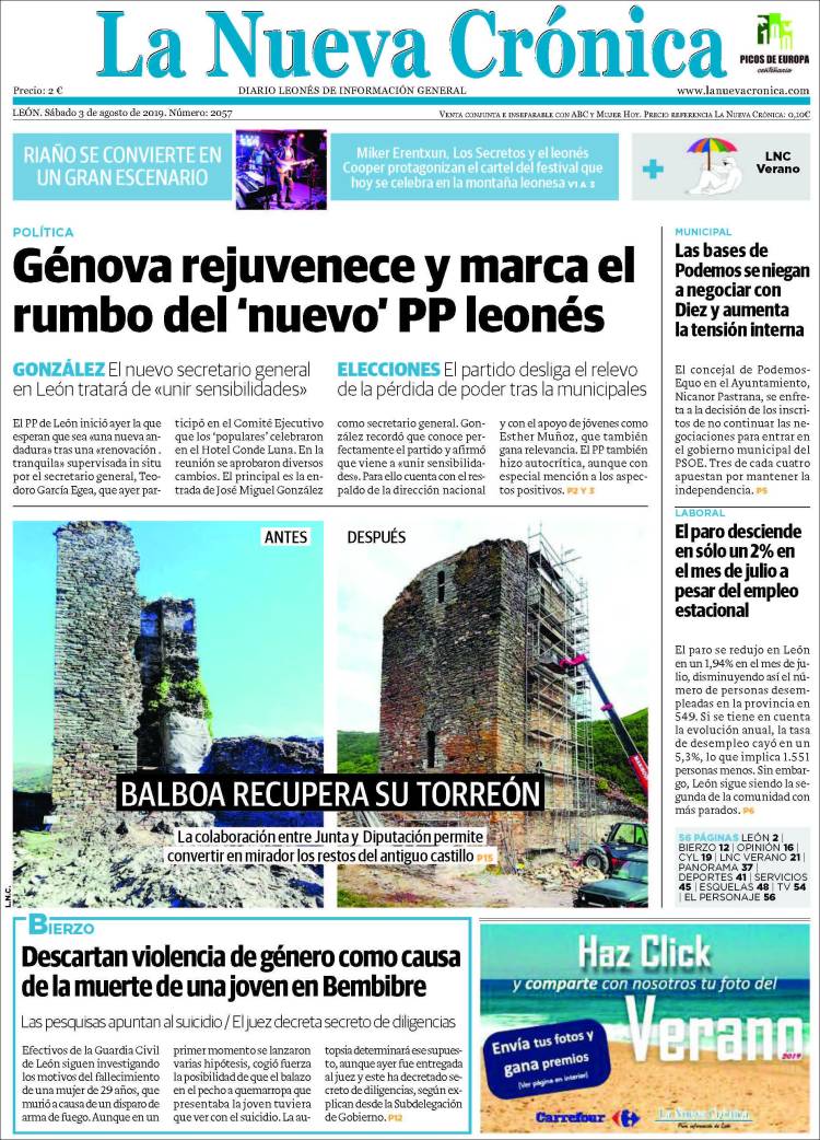 Portada de La Nueva Crónica (España)