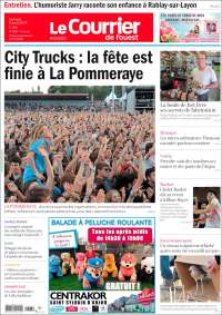 Portada de Le Courrier de l'Ouest (Francia)