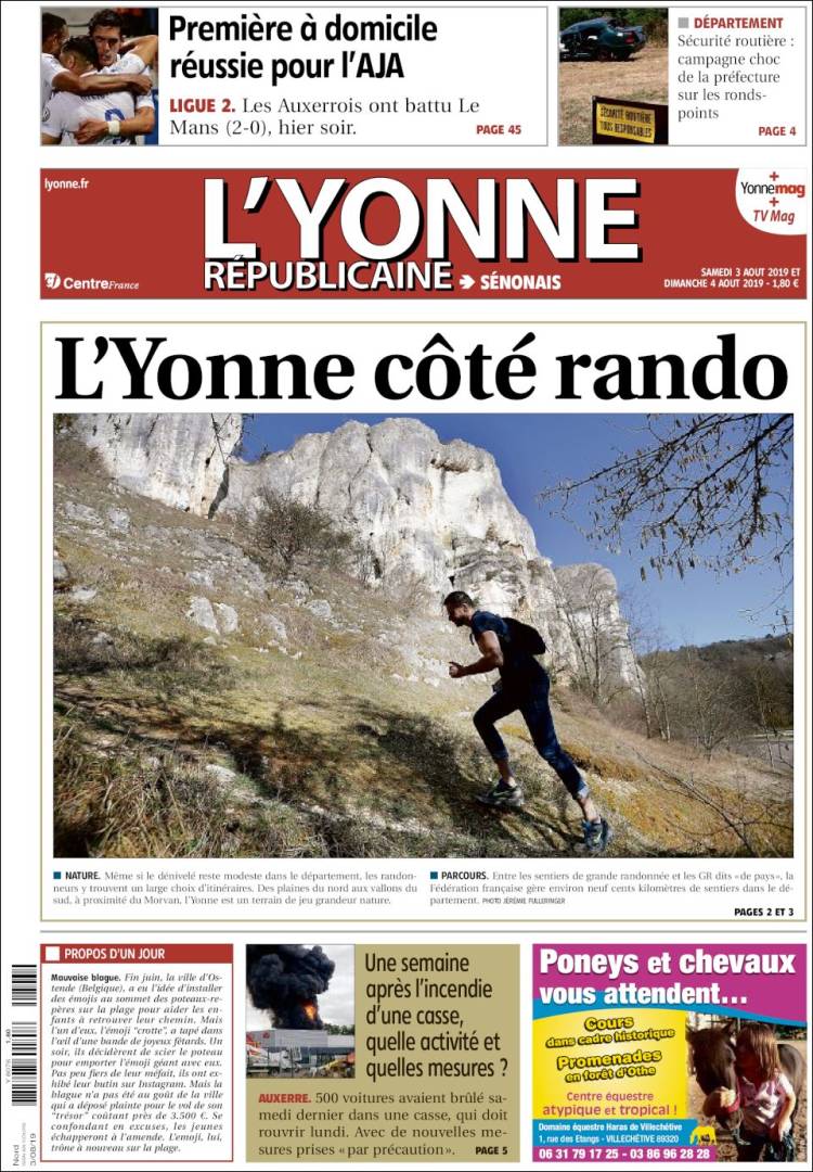 Portada de L'Yonne-Républicaine (Francia)