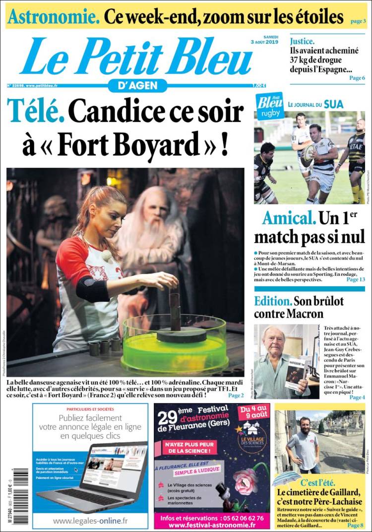 Portada de Le Petit Bleu (Francia)